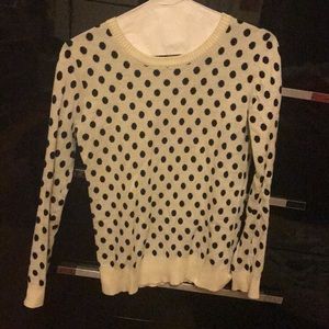 Polka dot long sleeve sweater